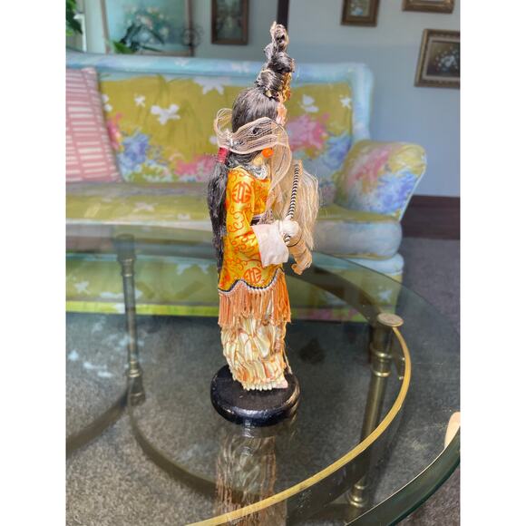 Vintage Silk Japanese Geisha Figurine Kimono Doll - Picture 13 of 15